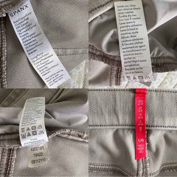 SPANX Jean-ish® Ankle Leggings | Earthy Taupe / Light Gray | Size Large - Picture 13 of 16